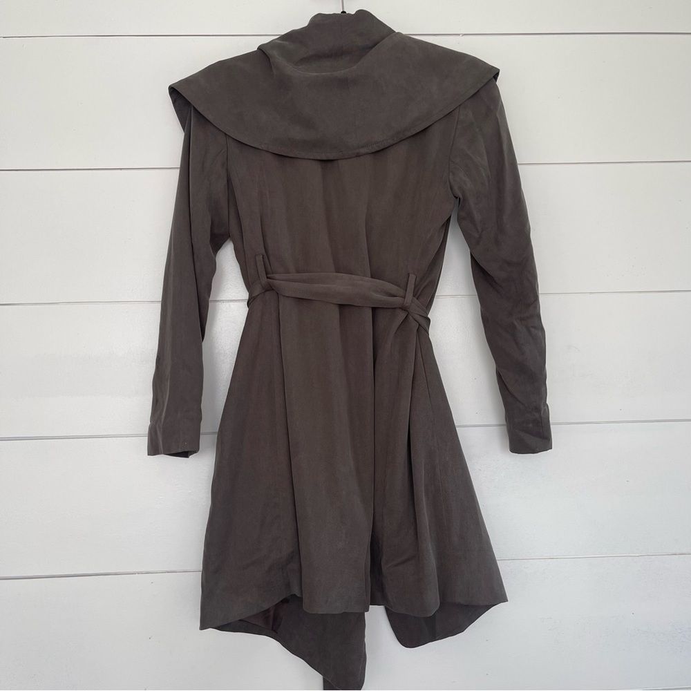 Club Monaco Olive Belted Trench Coat - Picture 6 of 7